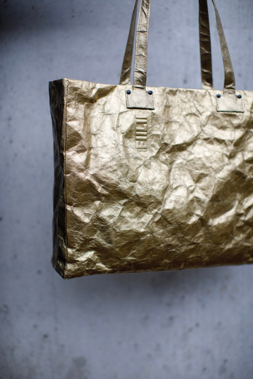 Gold Kraftex Shopper bag