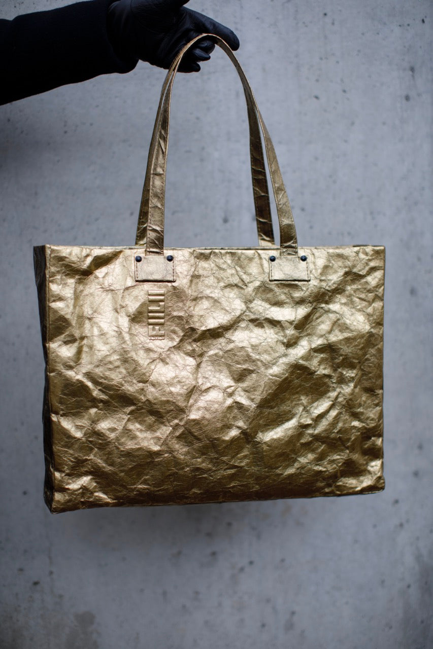 Gold Kraftex Shopper bag