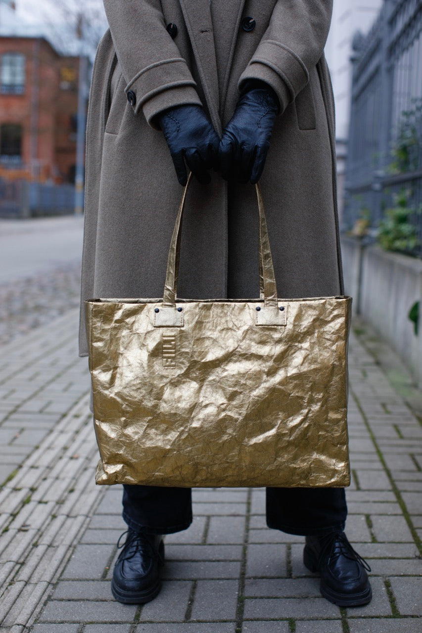 Gold Kraftex Shopper bag