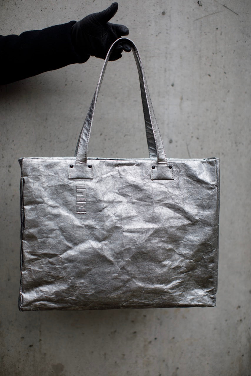 Silver Kraftex Shopper Bag